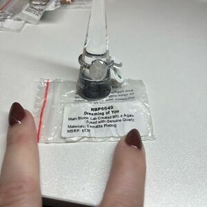 RBP6649 Dreaming of You White Agate Ring